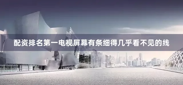 配资排名第一电视屏幕有条细得几乎看不见的线